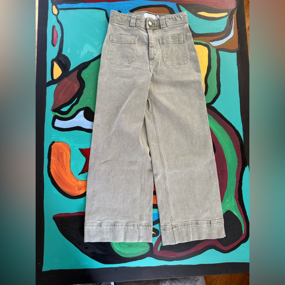 Women’s Gray Paris Atlier Wide Leg High Waisted Jeans